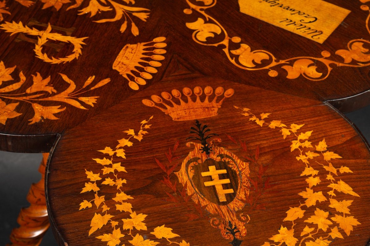 Inlaid Coffee Table, Prince Witold Czetwertyński (1850-1909), 1886, Daszów Nad Sobem, Poland-photo-6