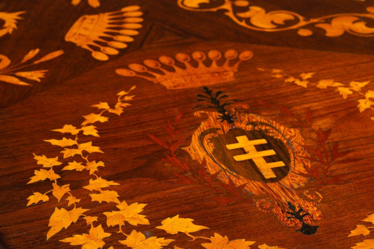 Inlaid Coffee Table, Prince Witold Czetwertyński (1850-1909), 1886, Daszów Nad Sobem, Poland-photo-7