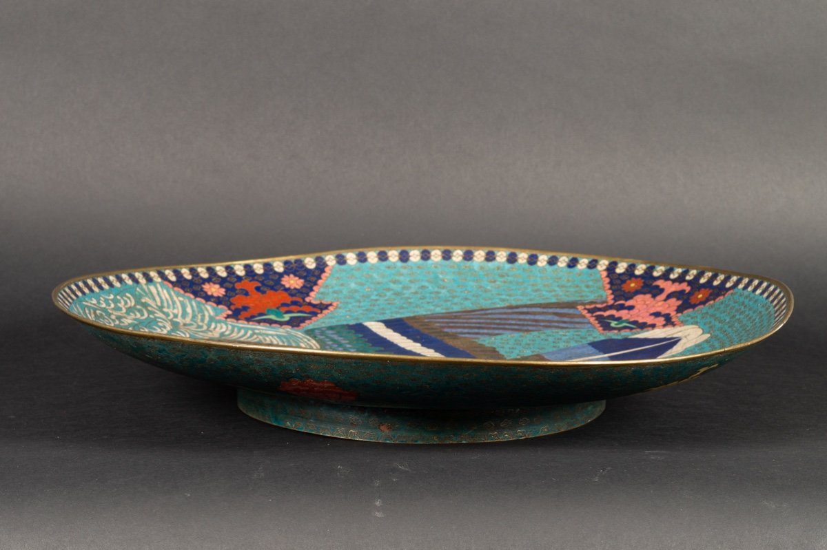 Plat avec Aigle, cloisonné, Japon, époque Edo, vers 1850.-photo-8