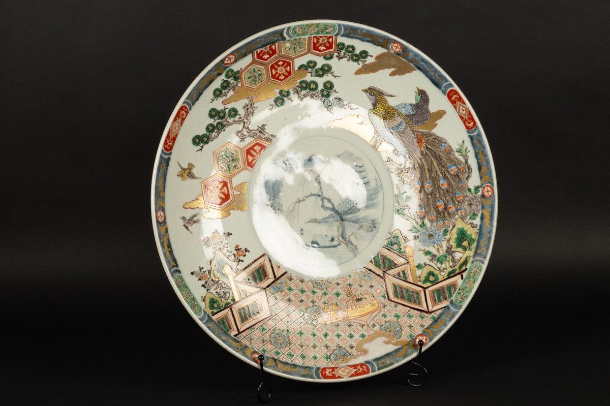 Plat Avec Des Oiseaux, Arita - Imari, Japon, ère Edo, XIXe Siècle.  -photo-2