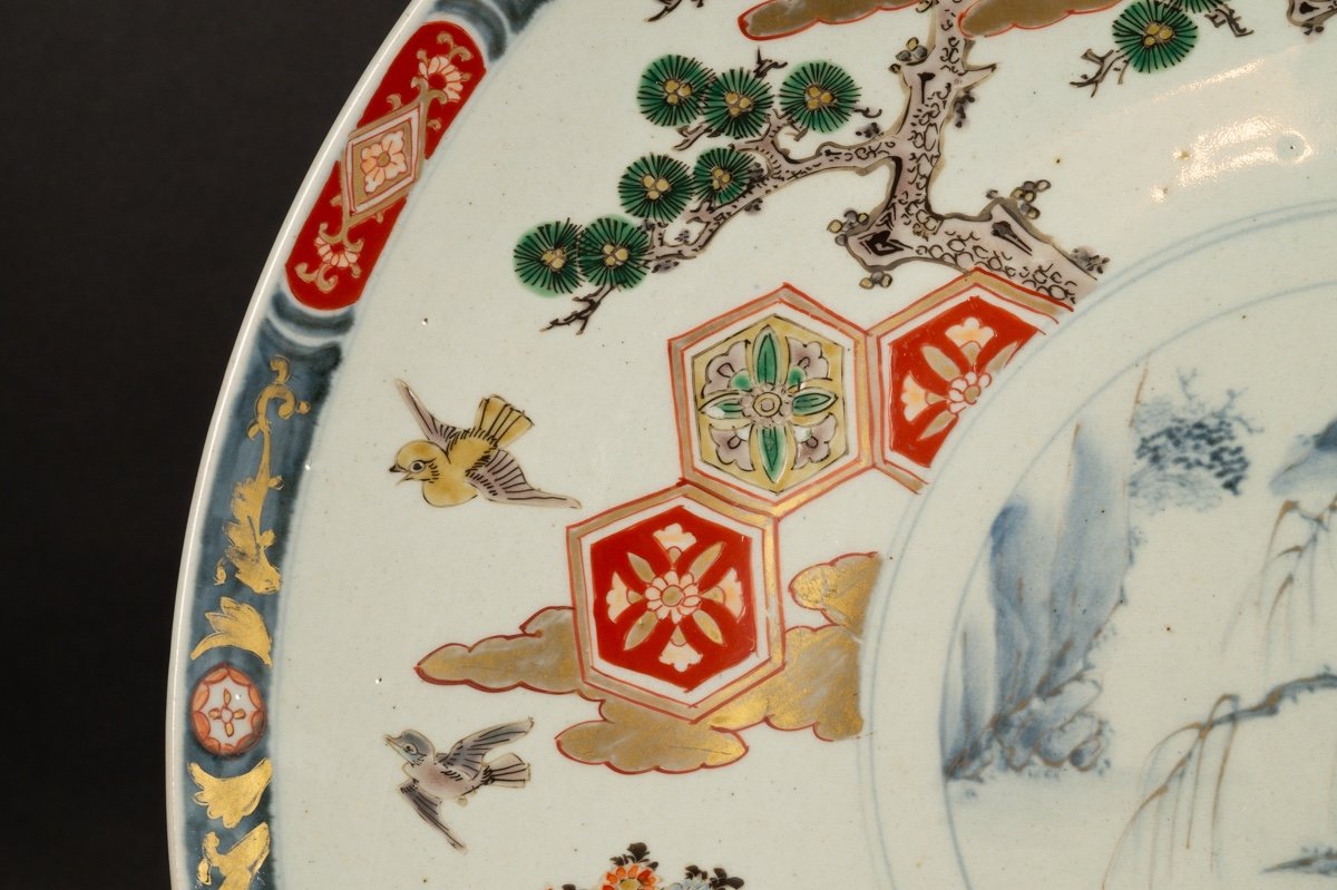 Plat Avec Des Oiseaux, Arita - Imari, Japon, ère Edo, XIXe Siècle.  -photo-2