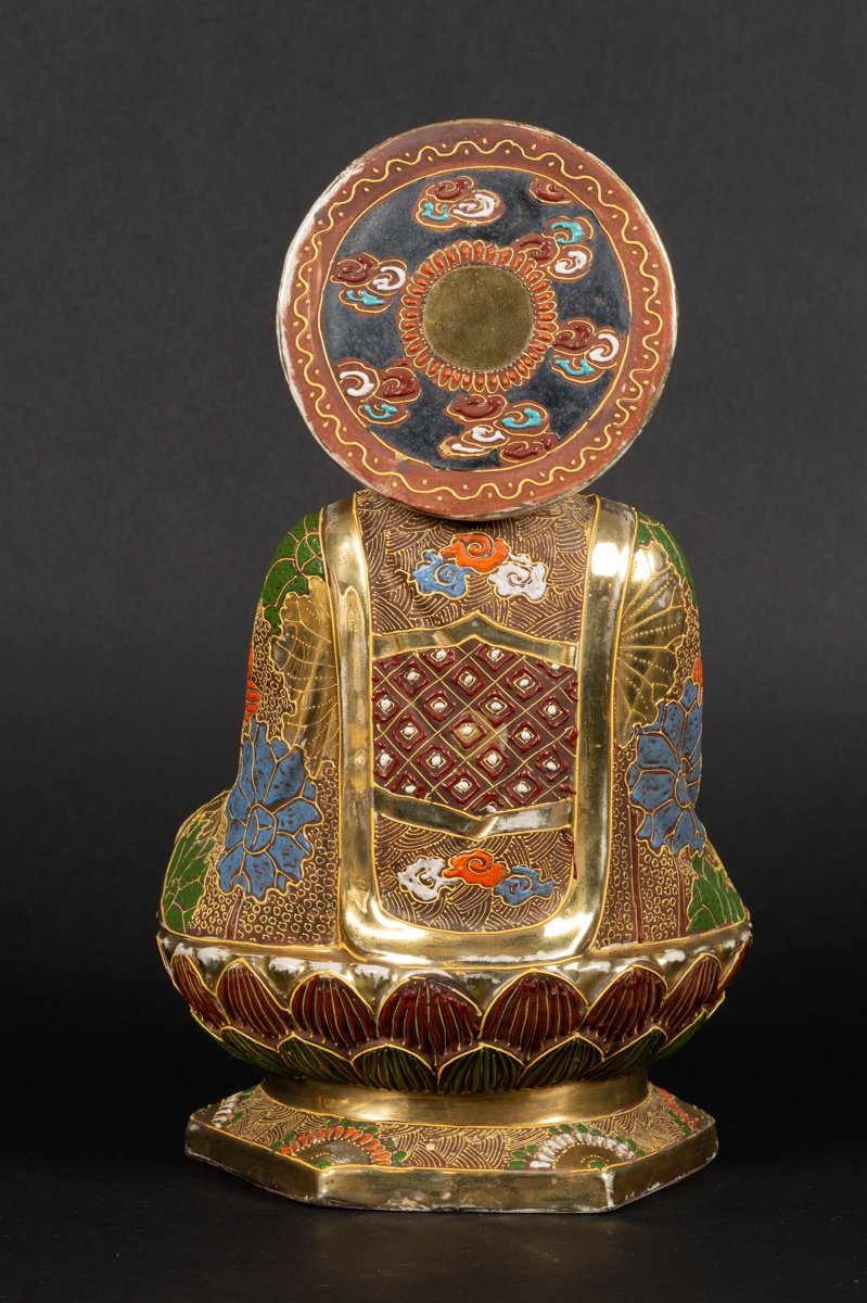 Bouddha Amida, Satsuma, Japon, ère Meiji/taisho, Début Du XXe Siècle. -photo-4