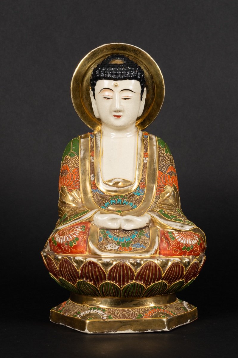 Bouddha Amida, Satsuma, Japon, ère Meiji/taisho, Début Du XXe Siècle. 
