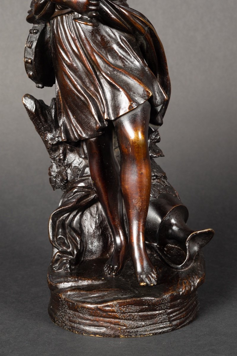 Bacchante - Maenad, Bronze, France, 19th Century.-photo-2