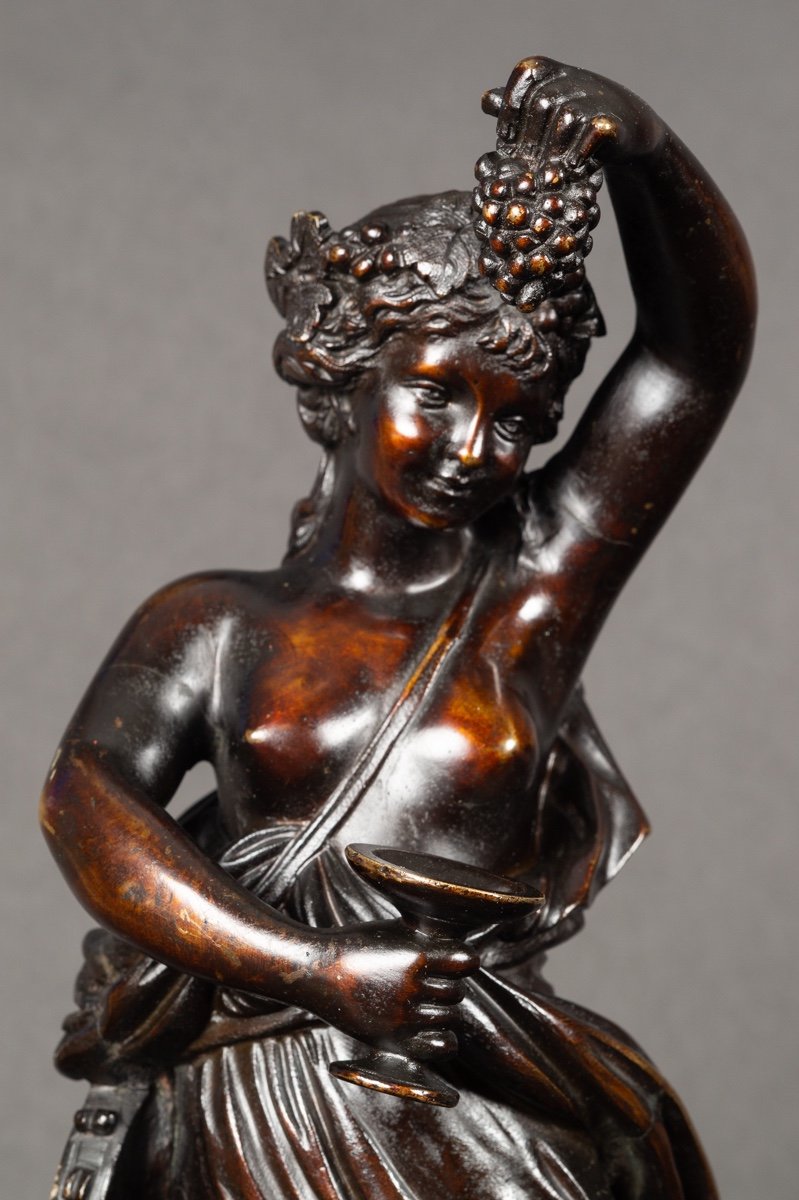 Bacchante - Maenad, Bronze, France, 19th Century.-photo-3