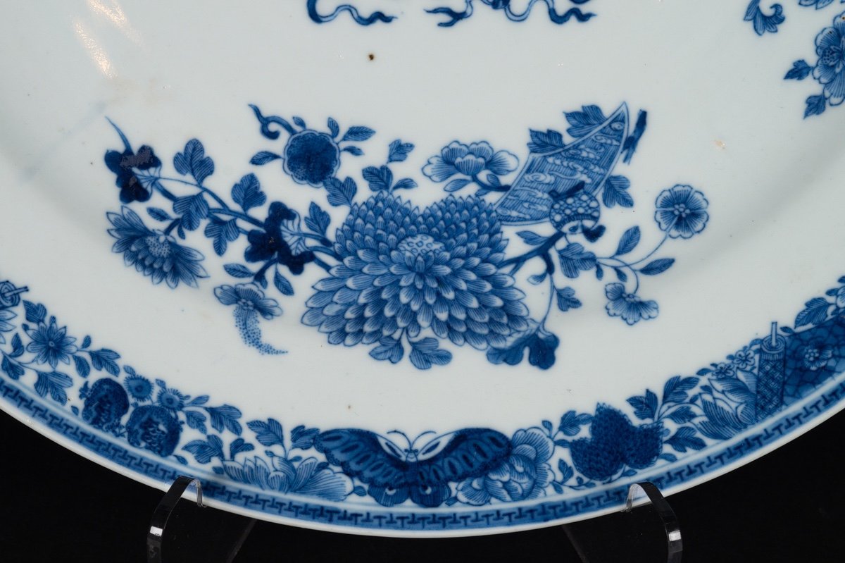 Pair Of Blue And White Dishes, Qianlong, Qing Dynasty, 1735-1796.-photo-1