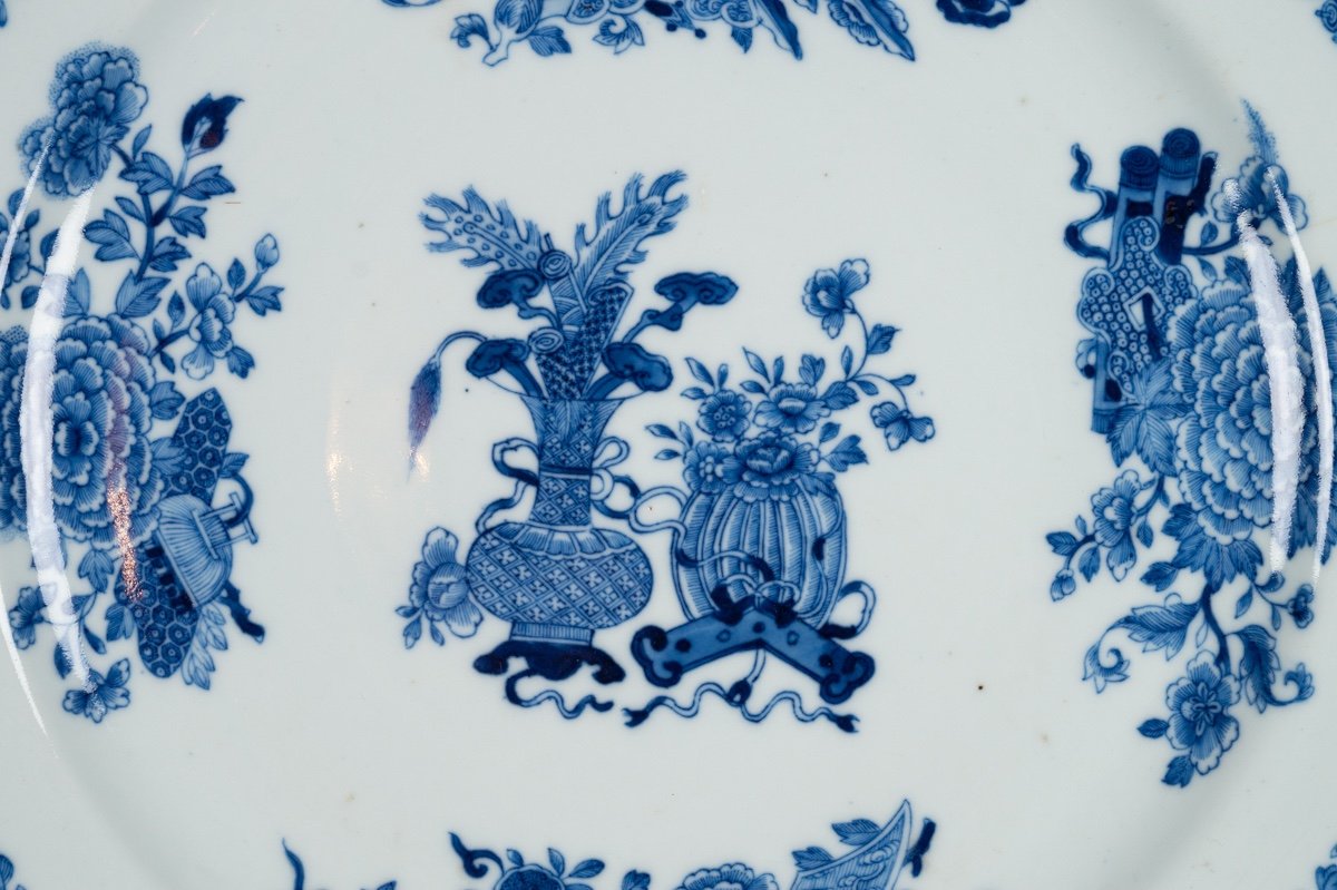 Pair Of Blue And White Dishes, Qianlong, Qing Dynasty, 1735-1796.-photo-4