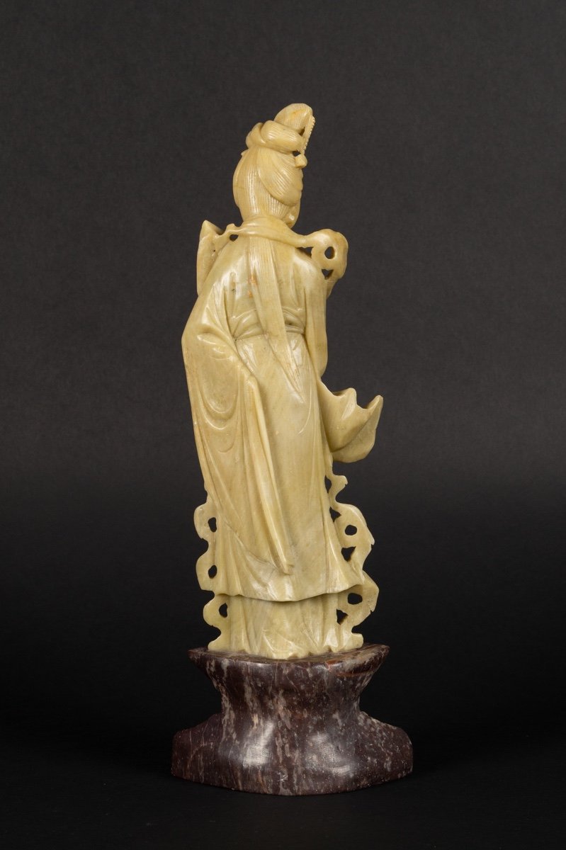 Guanyin, Stéatite, Chine, Dynastie Qing, 19e/20e Siècle.-photo-4