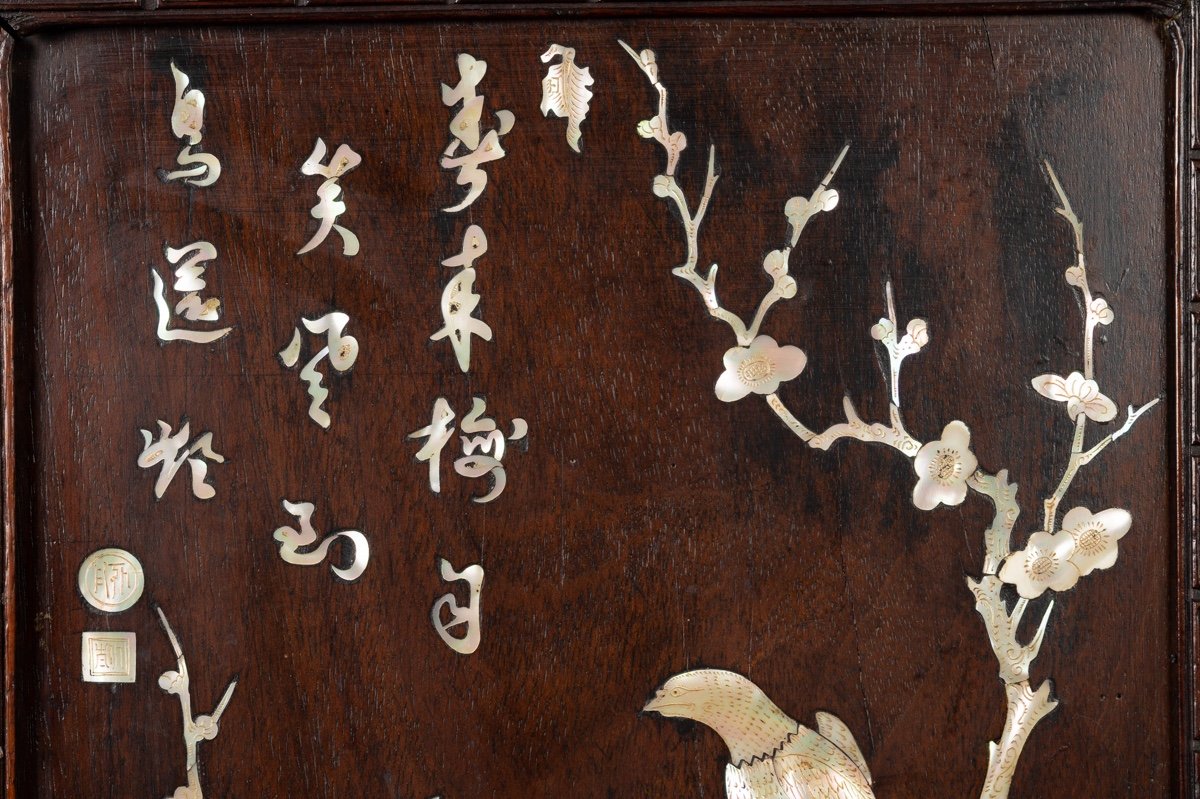 Table Screen Inlaid With Mother-of-pearl, China, Qing Dynasty, 19th Century. -photo-5