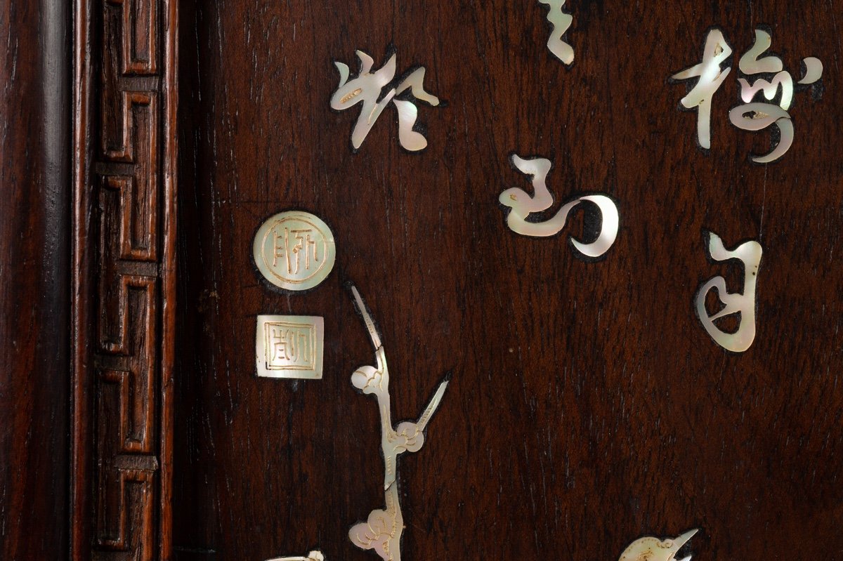 Table Screen Inlaid With Mother-of-pearl, China, Qing Dynasty, 19th Century. -photo-8