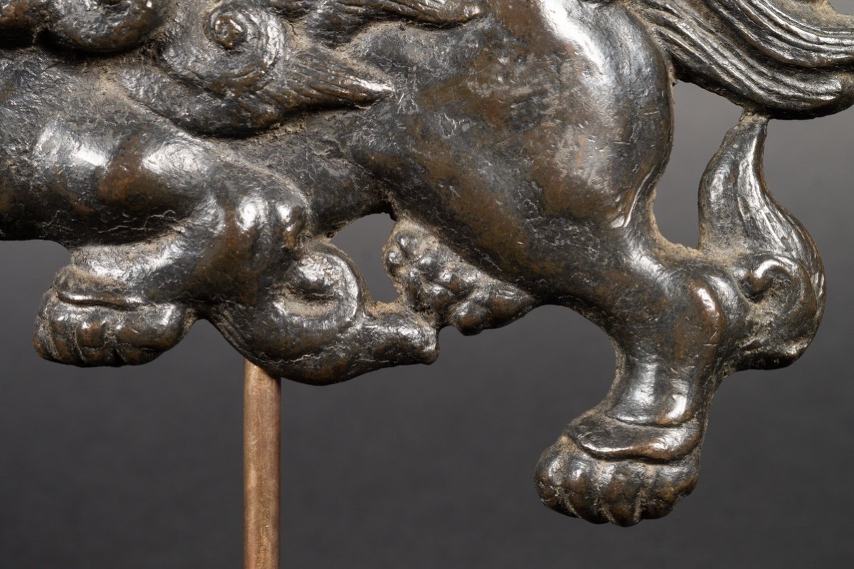 Komainu - Lion-dog, Bronze, Japan, Edo Period (1603-1868). -photo-5