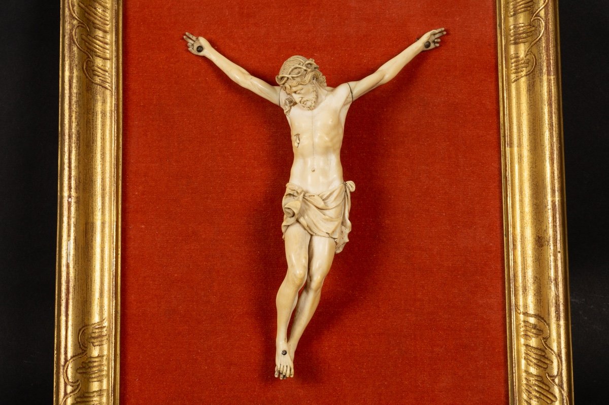 Framed Crucifix, France, 18th-19th Century.    -photo-6