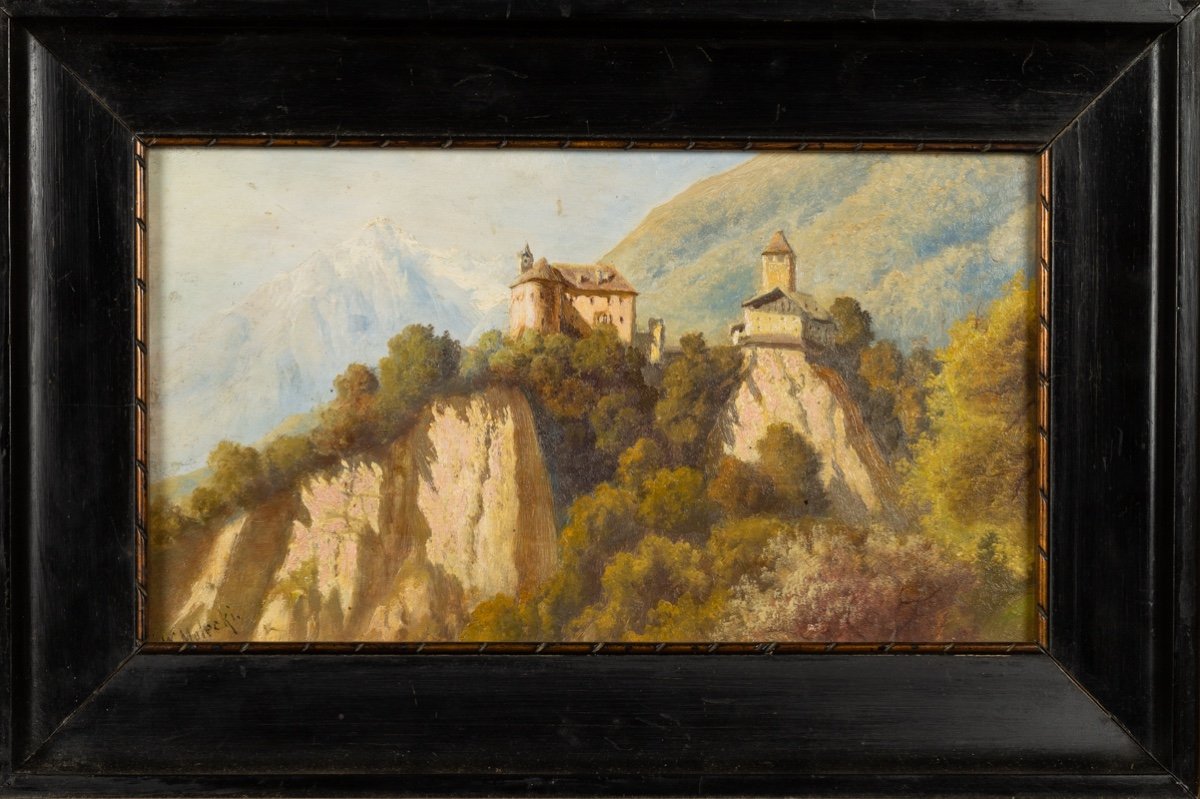 Paysage d'Automne, Wladyslaw Aleksander Malecki (1836-1900), Huile Sur Bois, Réalisme, XIXe Siè-photo-3