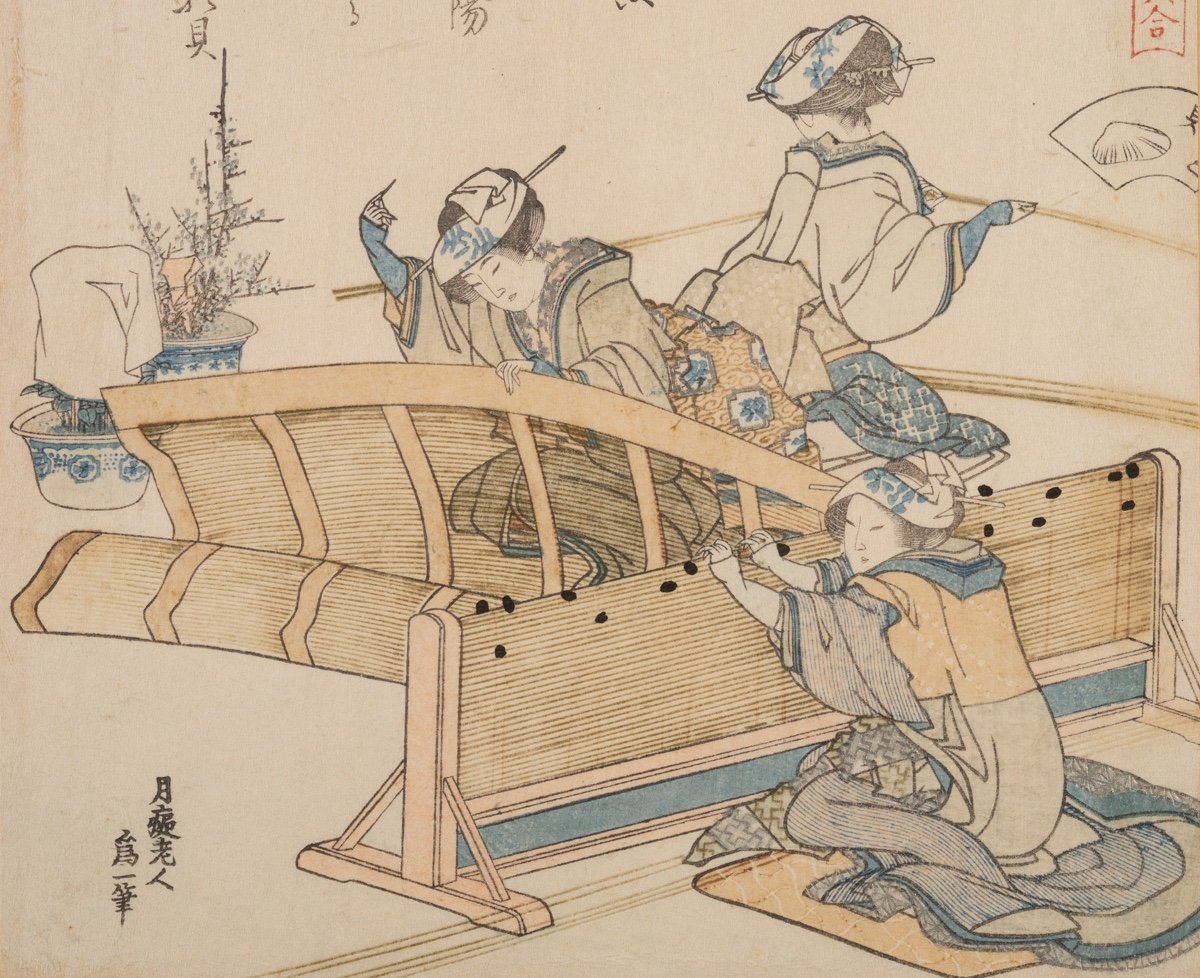 Katsushika Hokusai (1760-1849), Creation Of Bamboo Curtains, Ukiyo-e Print, Japan, 1821.-photo-4