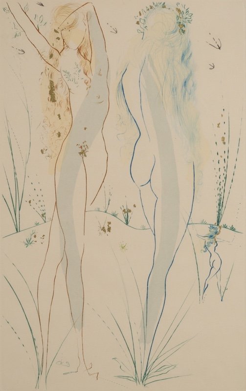 Salvador Dali, Two Etchings, The Song Of Songs Of The King Salomon, 1971   -photo-4