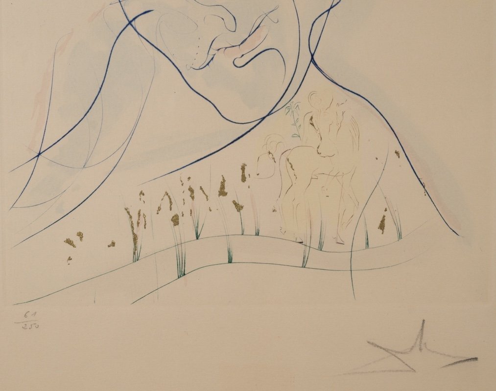 Salvador Dali, Two Etchings, The Song Of Songs Of The King Salomon, 1971   -photo-7