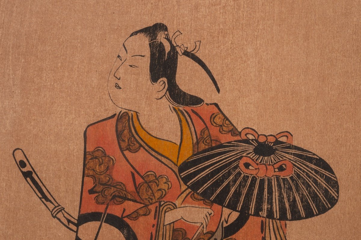 Actor Ichikawa Monosuke, After Okumura Masanobu (1686-1764), Ukiyo-e, Japan, 19th/20th Century-photo-3