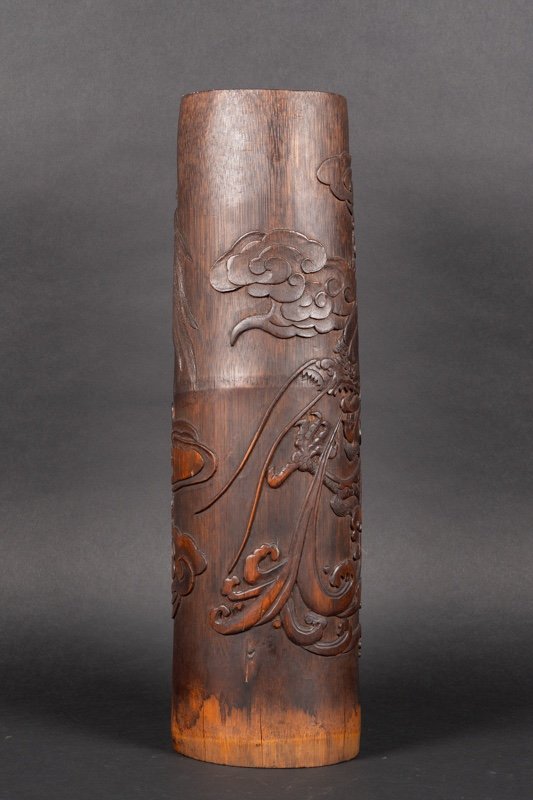 Bamboo Vase, China Or Japan, 19th Century. -photo-2