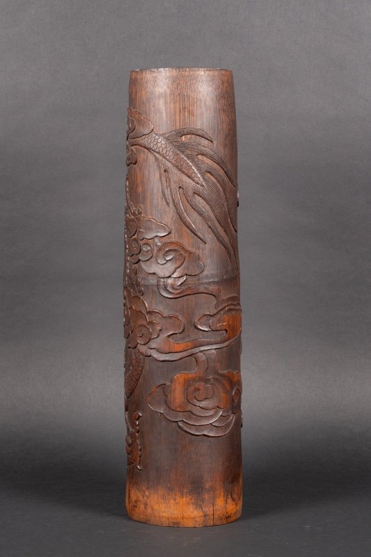 Bamboo Vase, China Or Japan, 19th Century. -photo-3