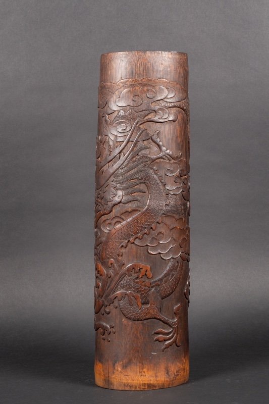 Bamboo Vase, China Or Japan, 19th Century. -photo-4