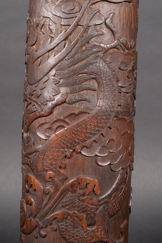 Bamboo Vase, China Or Japan, 19th Century. -photo-3