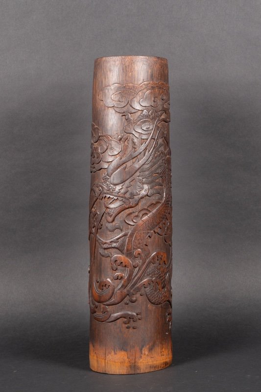 Bamboo Vase, China Or Japan, 19th Century. 