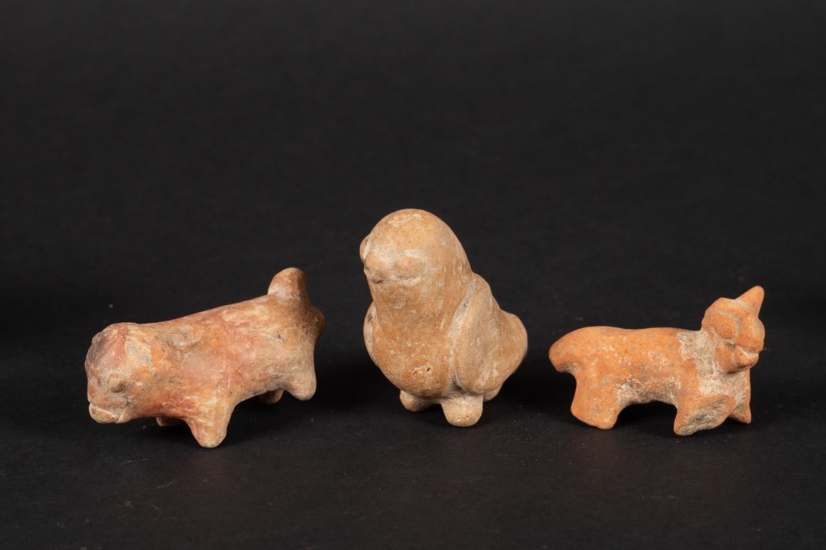 Sifflets - Cinq Animaux, Culture Chorrera (1300 - 300 Av. J.-c.), équateur, Céramique Précolomb-photo-1