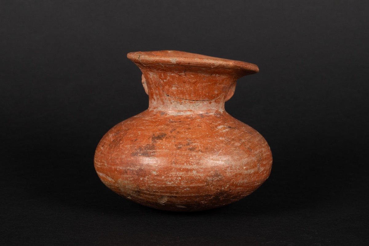 Vase à Visage, Culture Chorrera (1300 - 300 Av. J.-c.), équateur, Céramique Précolombienne.   -photo-1