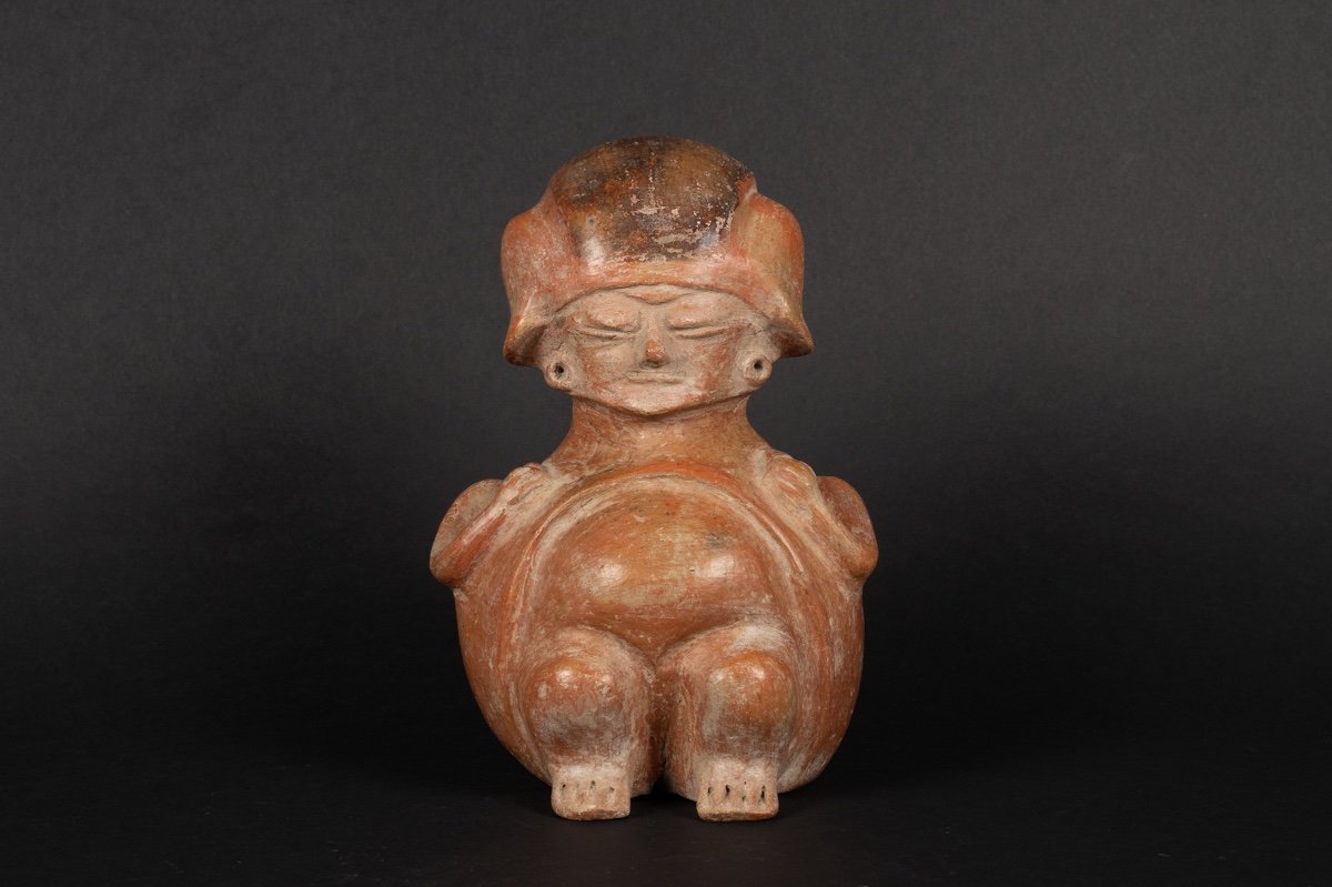 Figurative Vase, Chorrera Culture (1300 - 300 Bc), Ecuador, Pre-columbian Ceramics. -photo-2