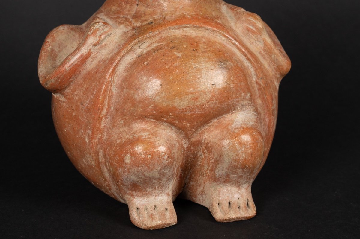 Figurative Vase, Chorrera Culture (1300 - 300 Bc), Ecuador, Pre-columbian Ceramics. -photo-3