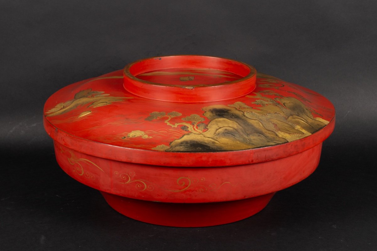 Large Box With Lid, Lacquer, Japan, Meiji Era (1868-1912).-photo-2