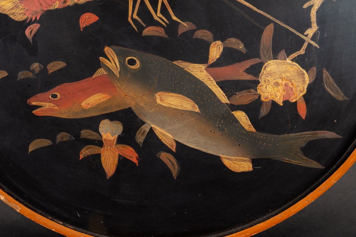 Fish And Lobster Tray, Lacquer, Japan, Meiji Era (1868-1912). -photo-5