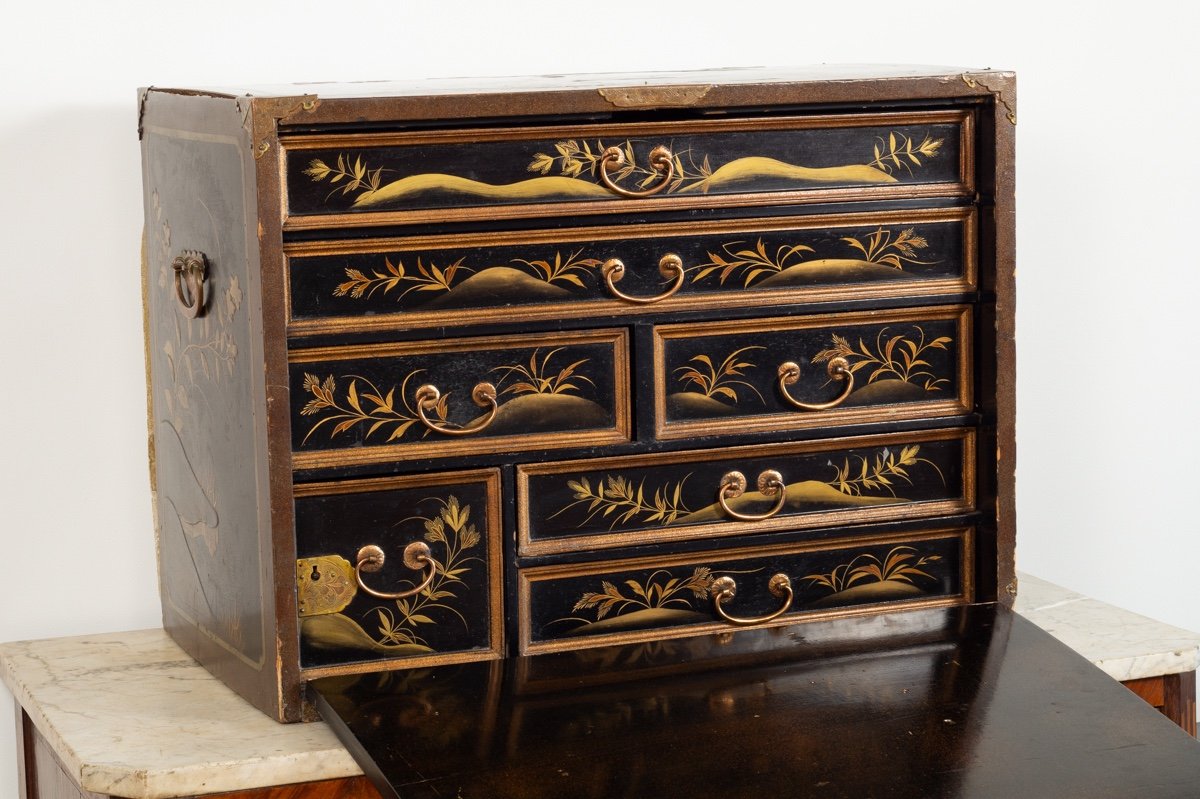 Cabinet, Laque Maki-e, Japon, époque Edo, XVIIe-XVIIIe Siècle.  -photo-3