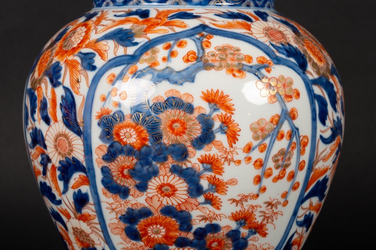 Vase With Cover And Base, Arita - Imari, Japan, Meiji Era (1868-1912). -photo-6