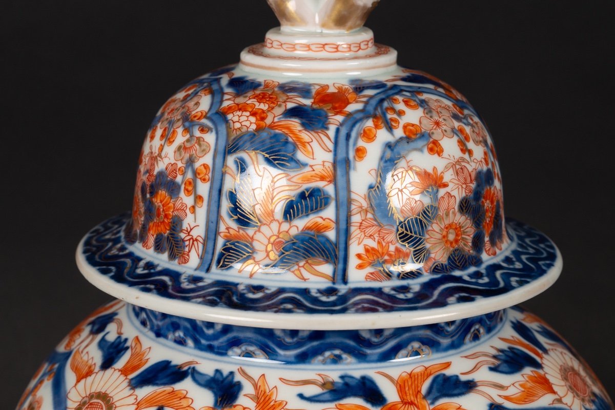 Vase With Cover And Base, Arita - Imari, Japan, Meiji Era (1868-1912). -photo-7