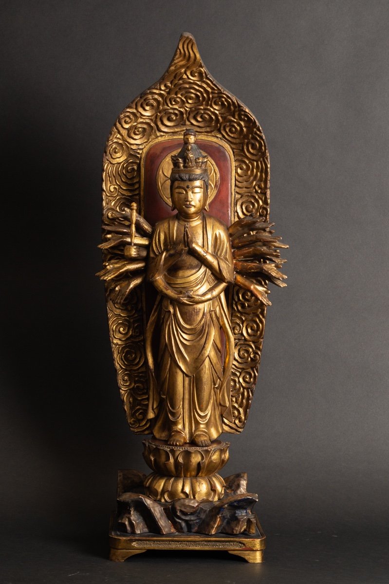 Senju Kannon - 1000 Mains Bodhisattva, Japon, ère Edo, XVIIIe - XIXe Siècle.  