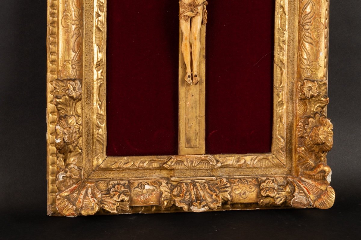 Crucifix Dans Un Cadre, Louis XIV, XVIIe - XVIIIe Siècle. -photo-1