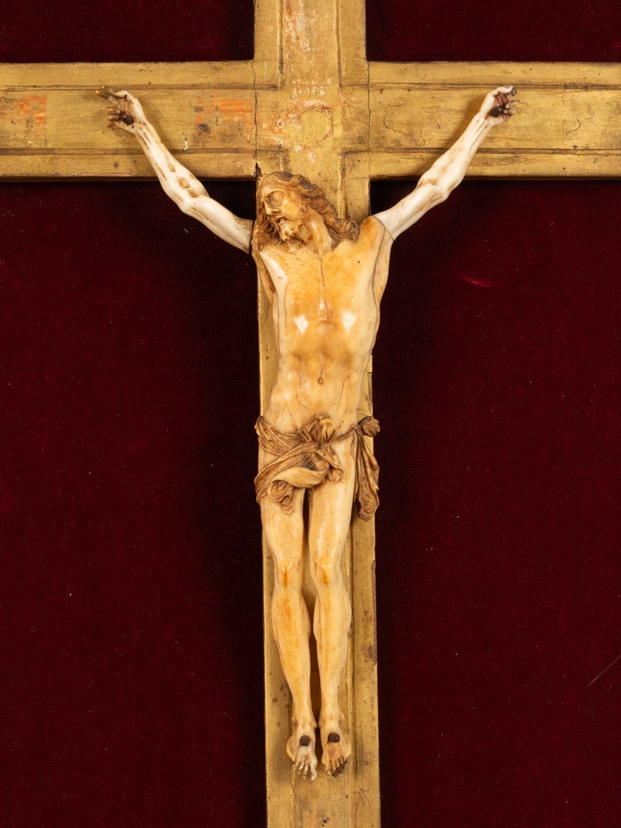 Crucifix Dans Un Cadre, Louis XIV, XVIIe - XVIIIe Siècle. -photo-2