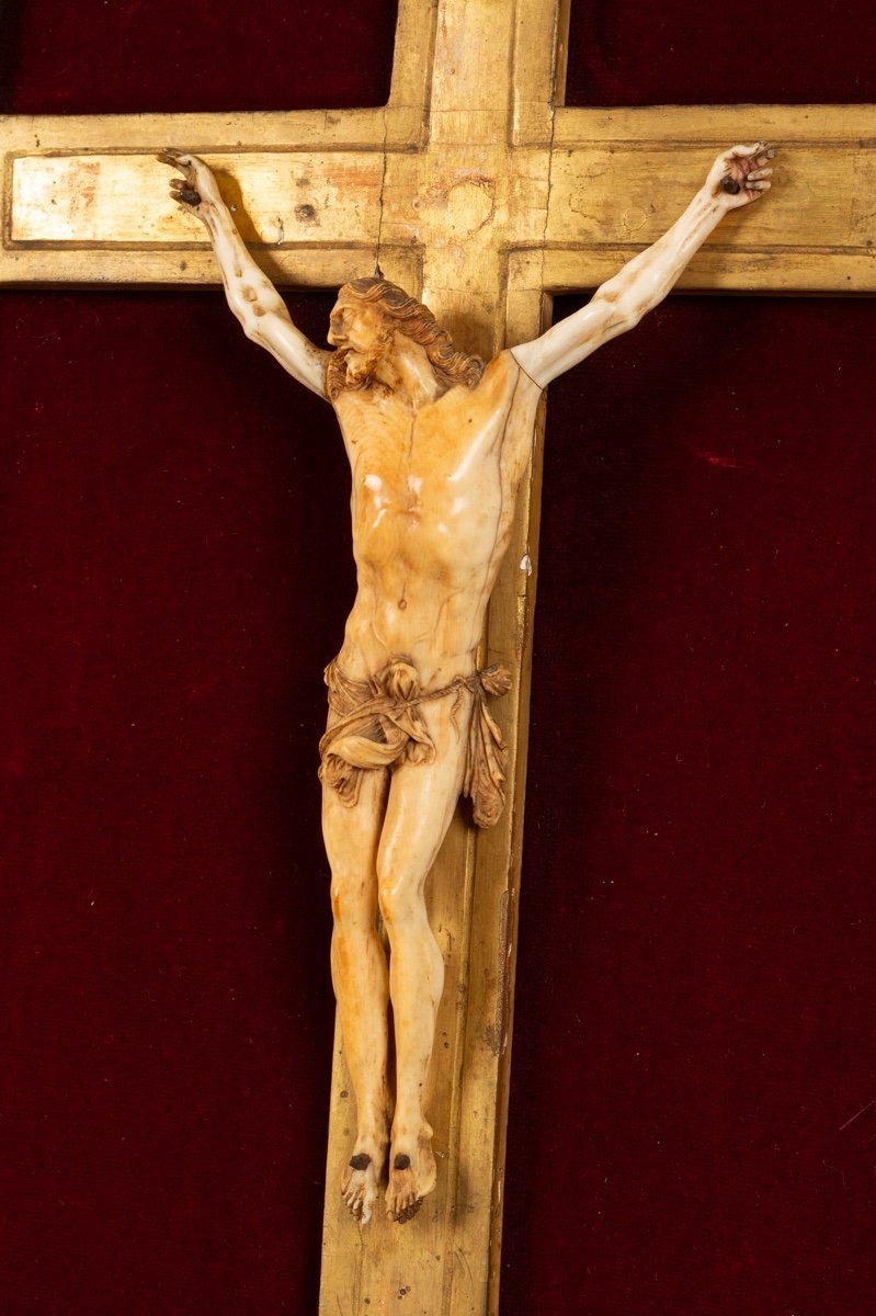 Crucifix Dans Un Cadre, Louis XIV, XVIIe - XVIIIe Siècle. -photo-3