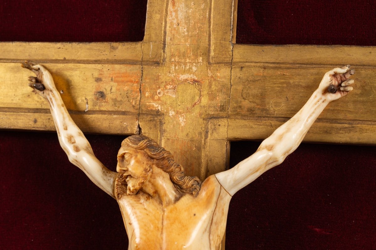 Crucifix Dans Un Cadre, Louis XIV, XVIIe - XVIIIe Siècle. -photo-7