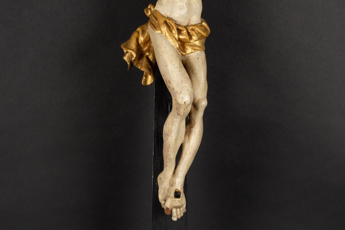 Large Crucifix, Wood, 18th - 19th Century. -photo-3