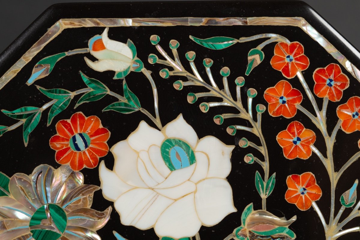 Pietra Dura Box, Italy, 20th Century. -photo-3