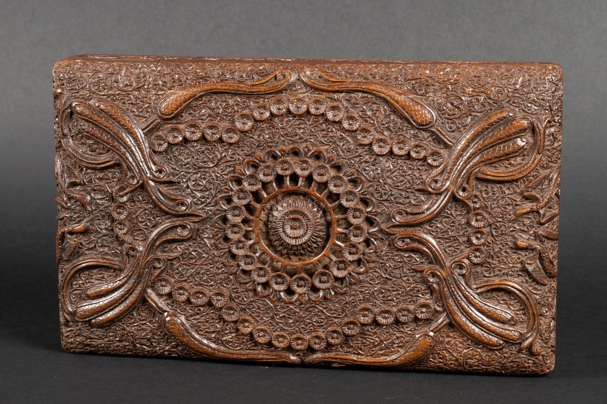 Box, Exotic Wood, India, 19th Century. -photo-3