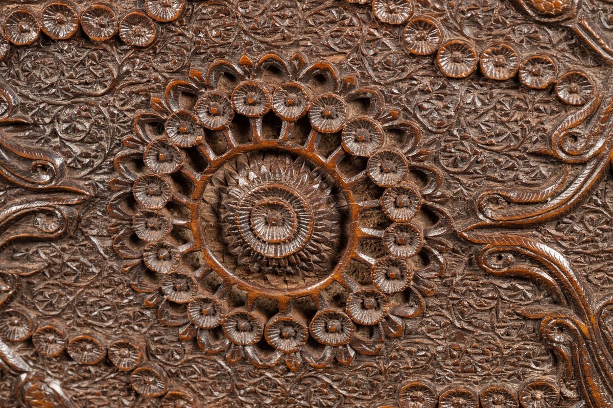 Box, Exotic Wood, India, 19th Century. -photo-5