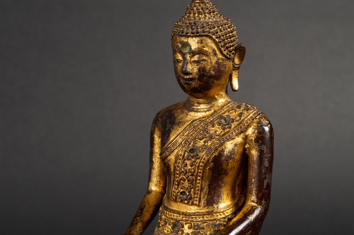 Buddha With Animals, Gilt Bronze, Rattanakosin, Thailand, 19th Century.  -photo-5