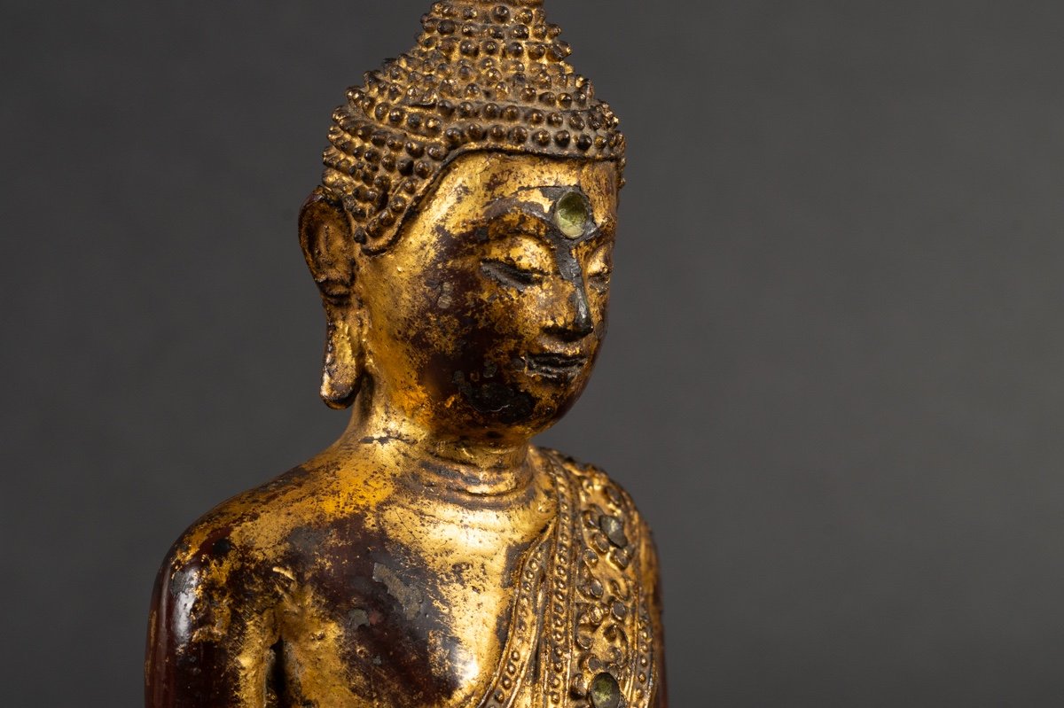 Buddha With Animals, Gilt Bronze, Rattanakosin, Thailand, 19th Century.  -photo-6