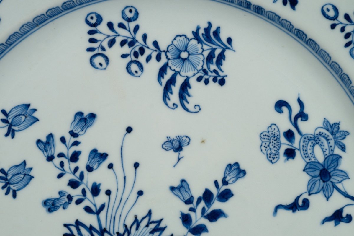 Blue And White Dish, China, Kangxi Period (1661-1722).  -photo-1