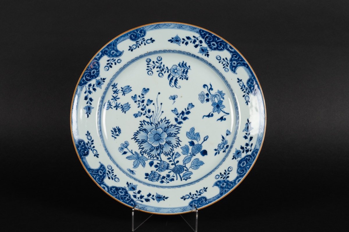 Blue And White Dish, China, Kangxi Period (1661-1722).  