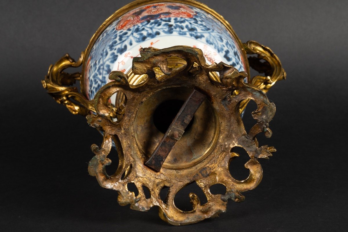 Coupe Avec Monture En Bronze Doré, Imari - Arita, Japon, XVIIIe Siècle.  -photo-7