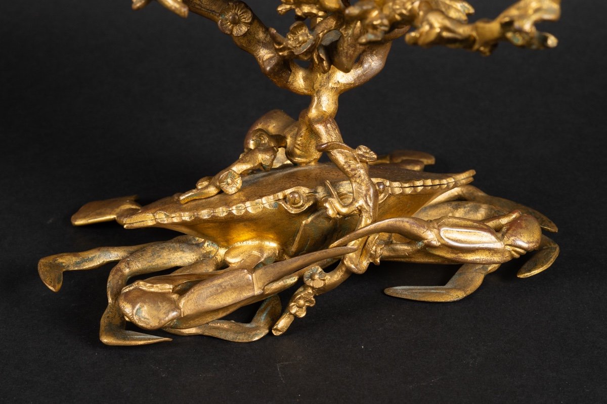 Crab, Gilded Bronze, Edouard Enot, Paris, Circa 1900.    -photo-1